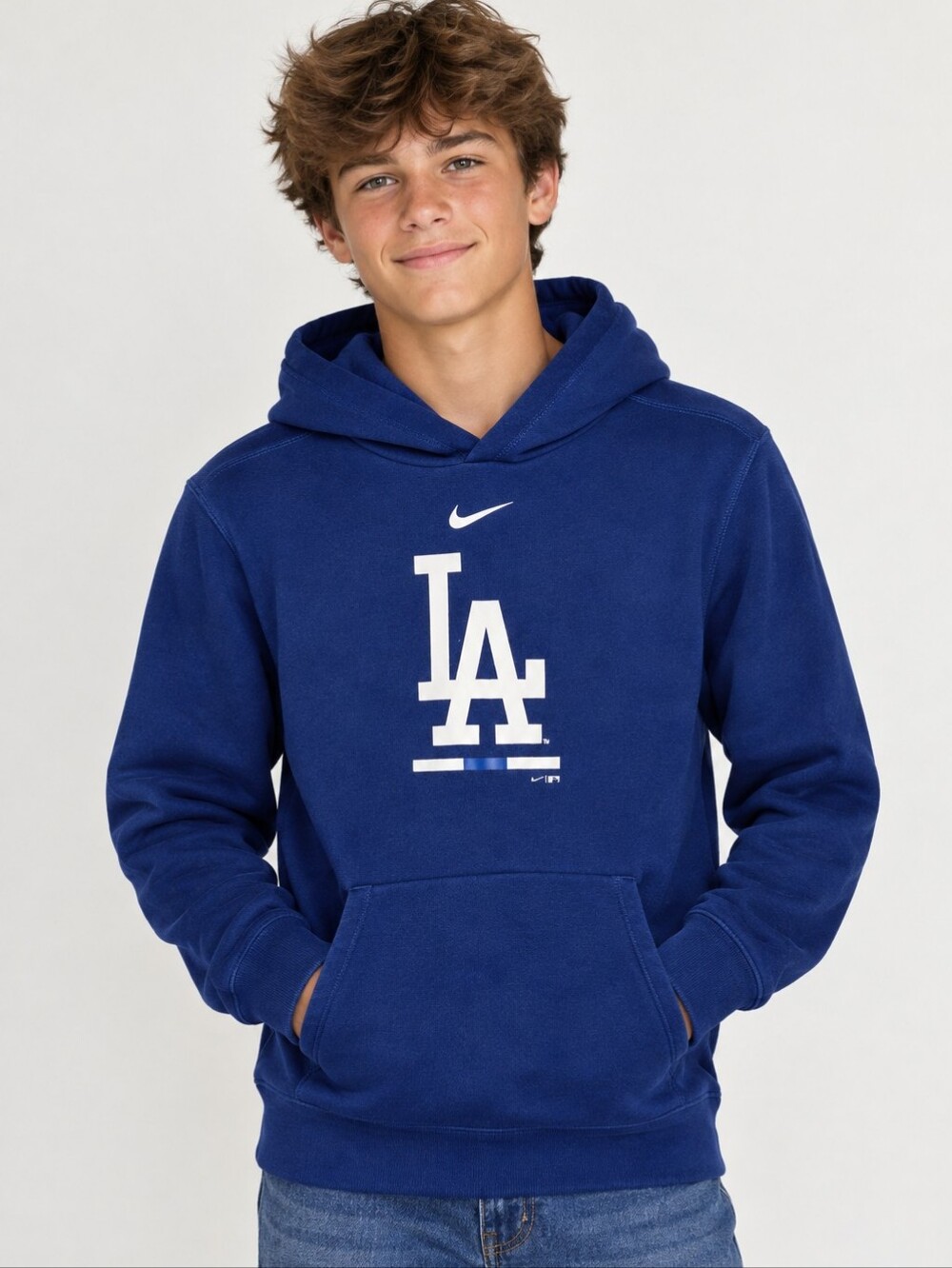 Los Angeles Dodgers Nike Youth Fleece Performance Pullover Hoodie-M #91